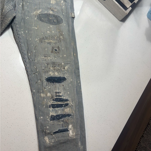 Ralph Lauren Denim & Supply Men's Striped Distressed Jeans Size 36-32 - Picture 3 of 13